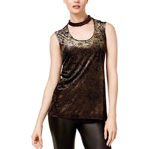 Vince Camuto NWT Stretch Shimmer Choker Tank Top